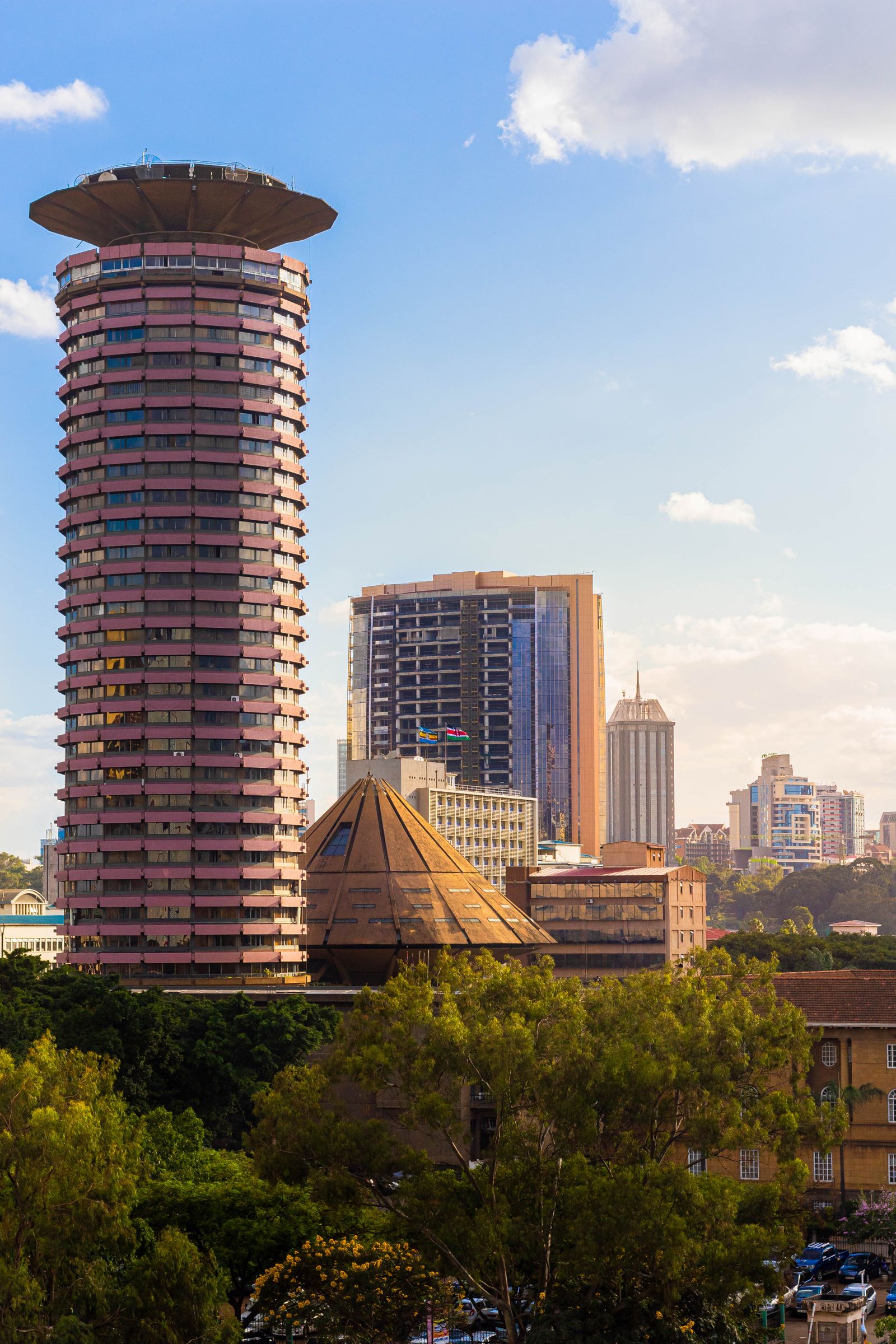 The Kenyatta International Convention Centre and Nairobi's skyline